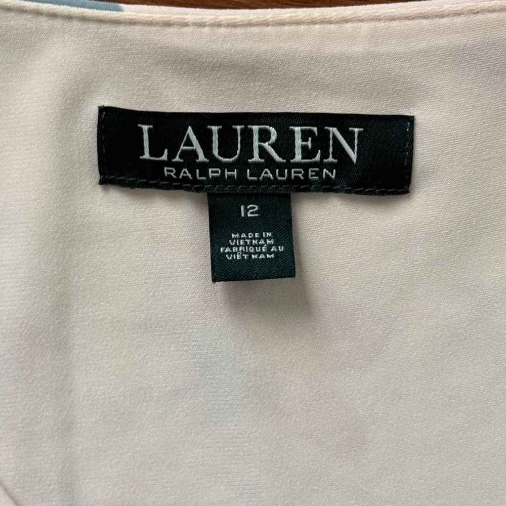 Lauren Ralph Lauren Floral Faux Wrap Dress Midi Derby Garden Party Rose Pink 12 - Picture 12 of 15